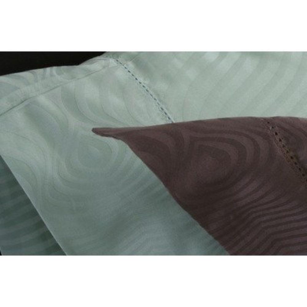 Peacock Pillow Case Set in Silt Green - Picture 2 of 2